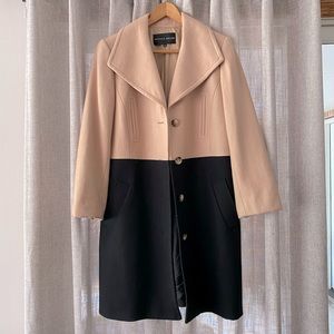 antonio melani black & tan peacoat